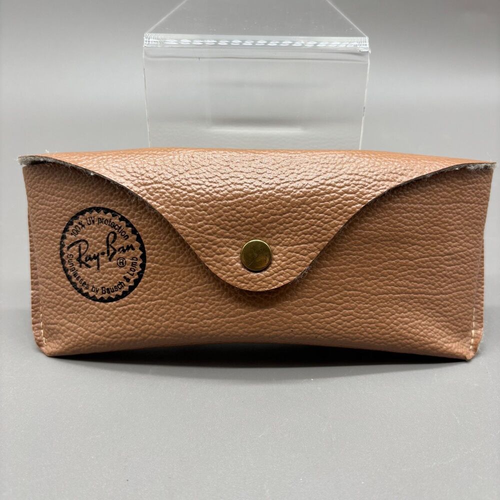 Vintage Ray-Ban Bausch & Lomb Brown Faux Leather Eyeglass Sunglasses Case USA